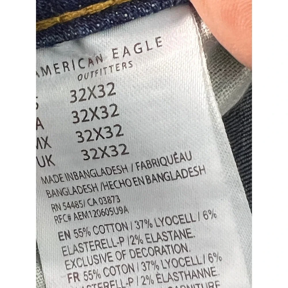 American Eagle Flex Medium Wash Slim Stretch Denim Jeans Mens 32x26